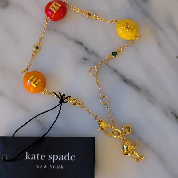 Kate Spade & M&M'S Gold Bracelet with Colorful Charms - Picture 3 of 16